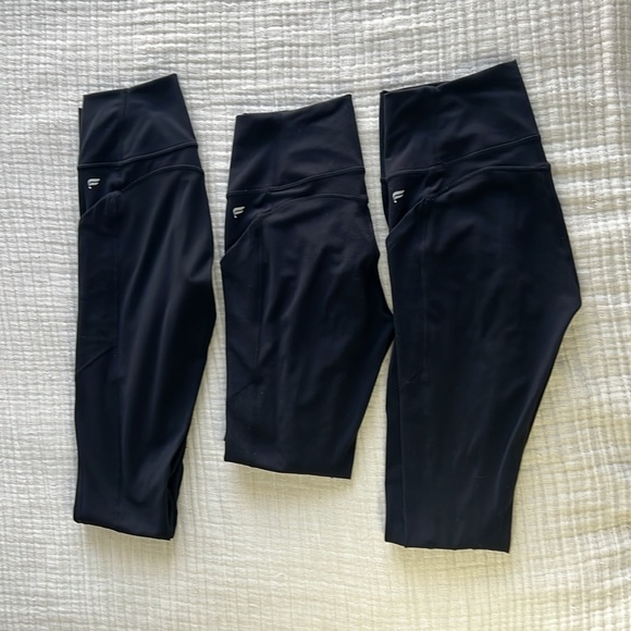 Bundle! Fabletics purelux leggings three length black size S capri full 7/8 EUC - Picture 2 of 11